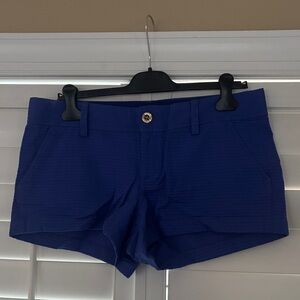 Lilly Pulitzer Cobalt Blue High-Waist Tailored Shorts